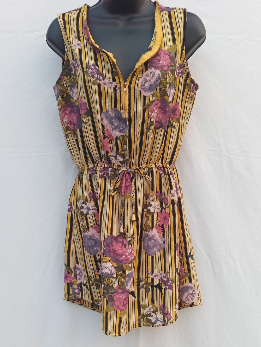Stella Tweed Striped Yellow & Black Top